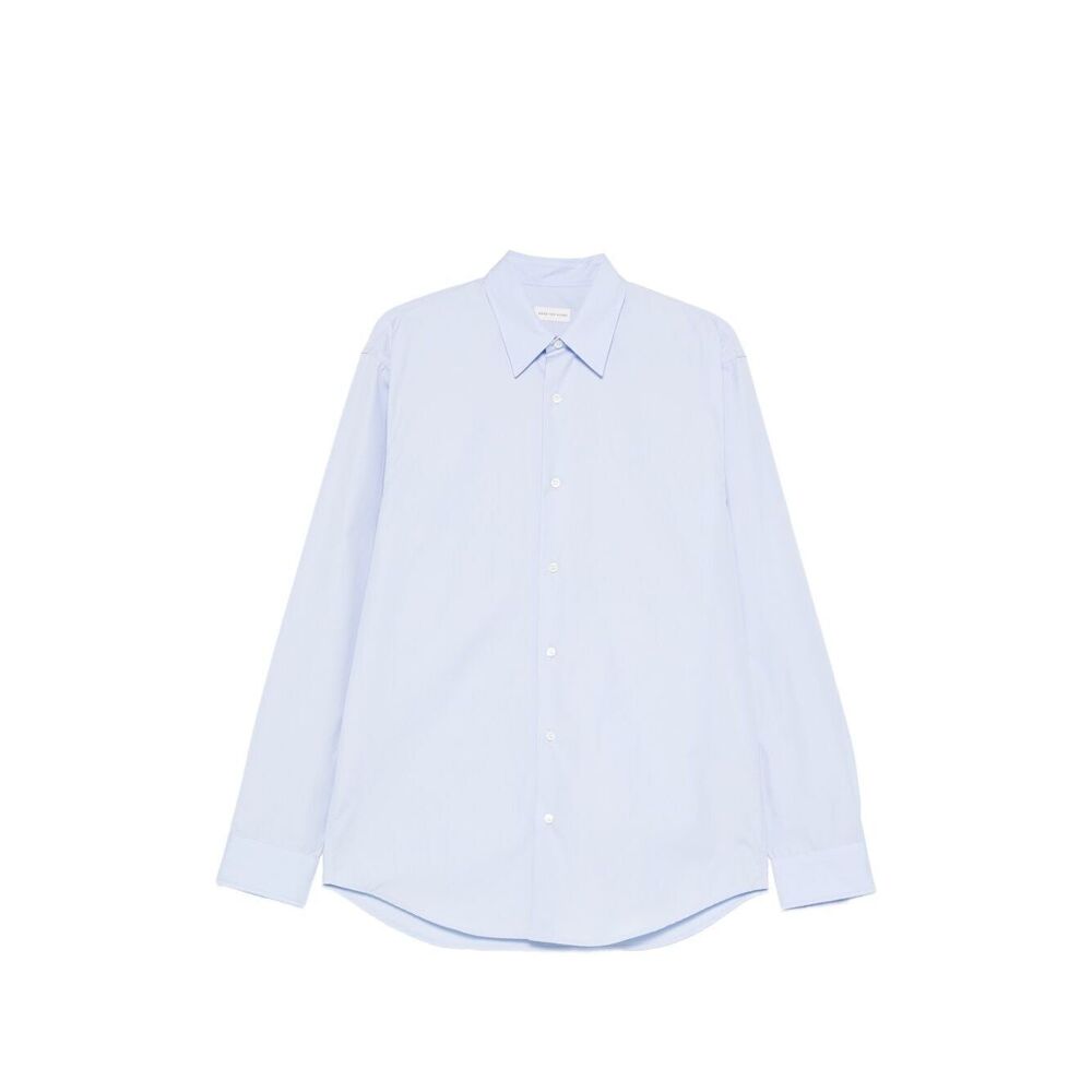 DRIES VAN NOTEN Point Collar Light Blue Shirt